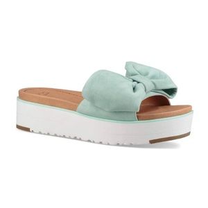 ⚡️⚡️ UGG bow platform sandals in aqua